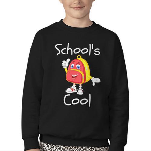 Kids School's Cool Saying Back To School For Kids Youth Crewneck Sweatshirt - Savourry