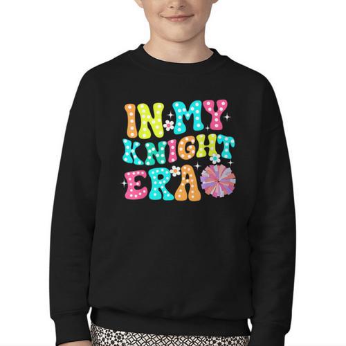 In My Knights Era Back To School Spirit Game Retro Groovy Youth Crewneck Sweatshirt - Savourry