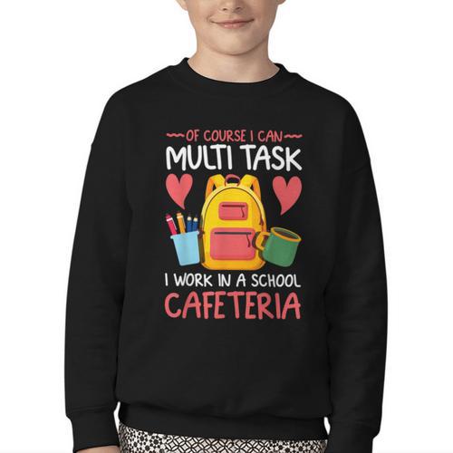 Lunch Lady Appreciation Back To School Cafeteria Worker Youth Crewneck Sweatshirt - Savourry
