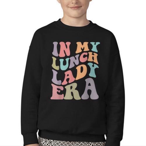 In My Lunch Lady Era Happy First Day Back To School Youth Crewneck Sweatshirt - Savourry
