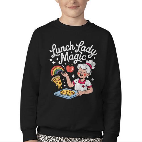 Lunch Lady Magic Cafeteria Worker Back To School Women Girls Youth Crewneck Sweatshirt - Savourry