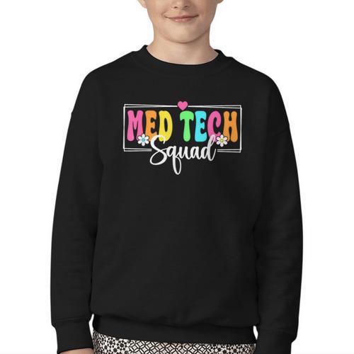 Med Tech Squad Back To School Med Technician Crew Youth Crewneck Sweatshirt - Savourry