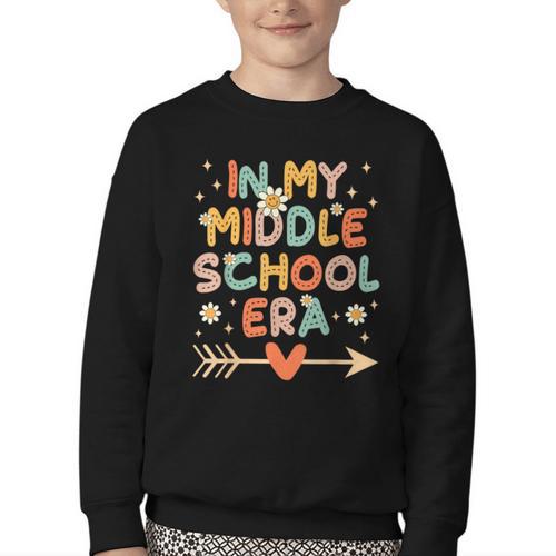 In My Middle School Era Back To School Outfits For Teache Youth Crewneck Sweatshirt - Savourry