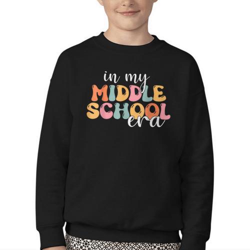 In My Middle School Era Back To School Youth Crewneck Sweatshirt - Savourry