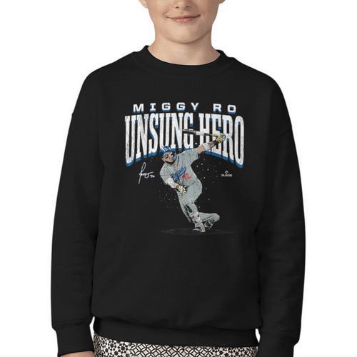 Miguel Rojas Unsung Hero Los Angeles Baseball MLBPA Youth Crewneck Sweatshirt - Sportilla