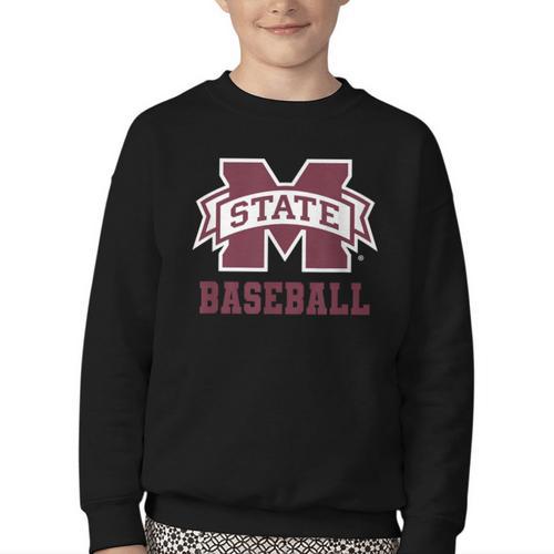 Mississippi State Baseball Bulldogs NCAA MS16 Youth Crewneck Sweatshirt - Sportilla