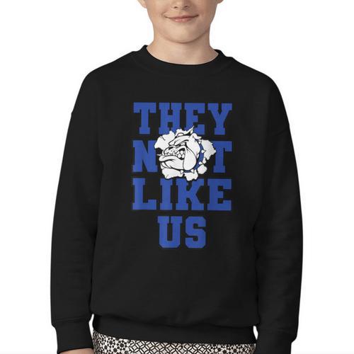 Not Like Bulldog Back To School Spirit B Youth Crewneck Sweatshirt - Savourry