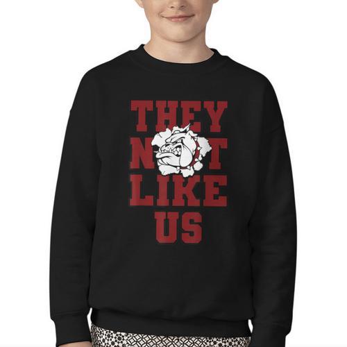 Not Like Bulldog Back To School Spirit M Youth Crewneck Sweatshirt - Savourry