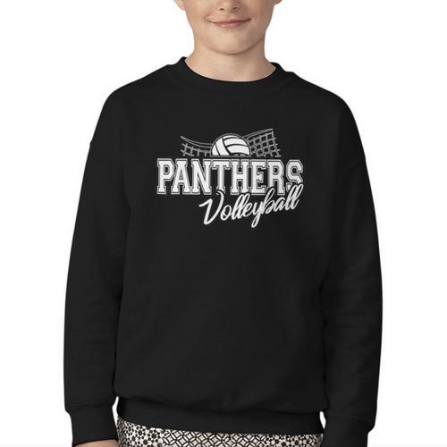 Panthers Volleyball Back To School Spirit Youth Crewneck Sweatshirt - Savourry