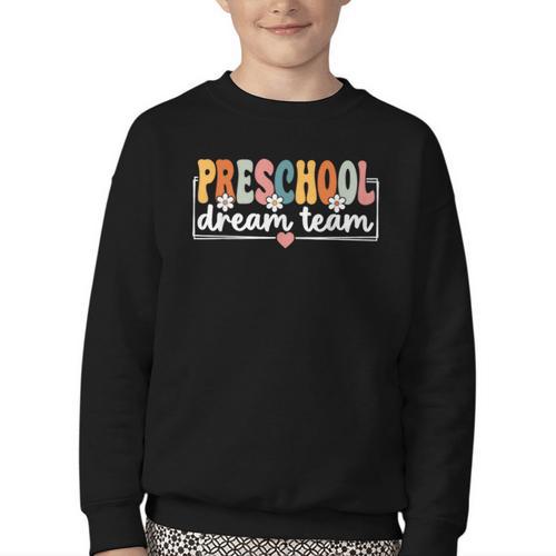 Preschool Dream Team Back To School Preschool Team Youth Crewneck Sweatshirt - Savourry