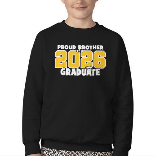 Proud Brother Of 2026 Graduate Matching Back To School GY Youth Crewneck Sweatshirt - Savourry