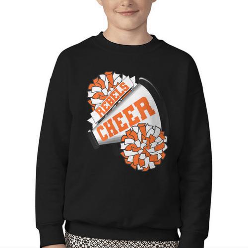 Rebels Cheer Back To School Cheerleading Spirit O Youth Crewneck Sweatshirt - Savourry