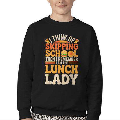 Remember I'm The Lunch Lady Back To School Cafeteria Worker Youth Crewneck Sweatshirt - Savourry