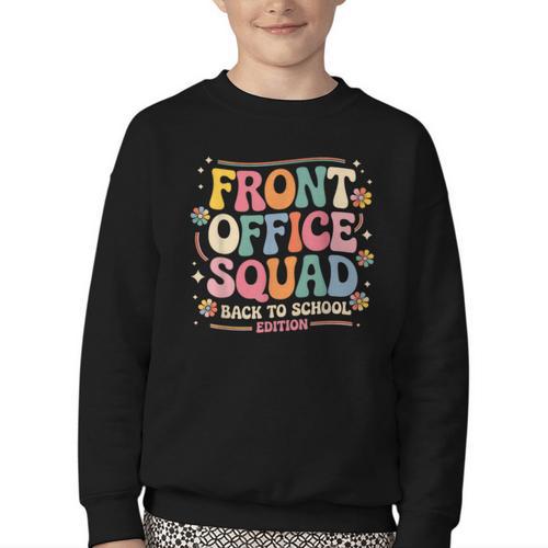 Retro Front Office Squad Back To School Edition Youth Crewneck Sweatshirt - Savourry