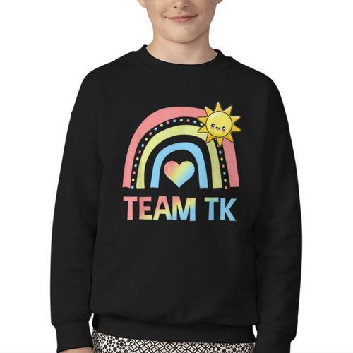 Retro Team TK Back To School Transitional Kindergarten Youth Crewneck Sweatshirt - Savourry