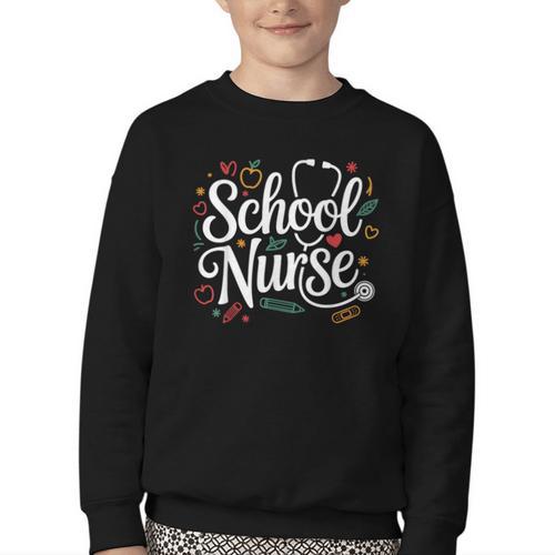 School Nurse Back To School Nurse Life Youth Crewneck Sweatshirt - Savourry