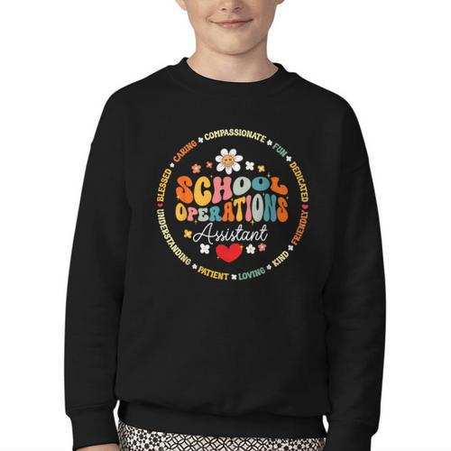 School Operations Assistant Back To School Appreciation Week Youth Crewneck Sweatshirt - Savourry