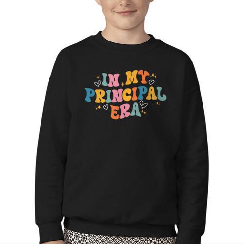School Principal Back To School In My Principal Era Youth Crewneck Sweatshirt - Savourry