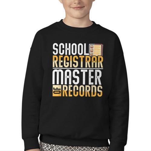 School Registrar Appreciation Back To School Registrar Youth Crewneck Sweatshirt - Savourry