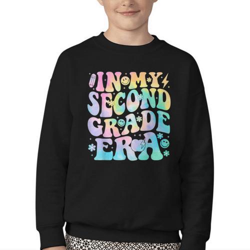 In My Second Grade Era Girl Tie Dye 2nd Grade Back To School Youth Crewneck Sweatshirt - Savourry