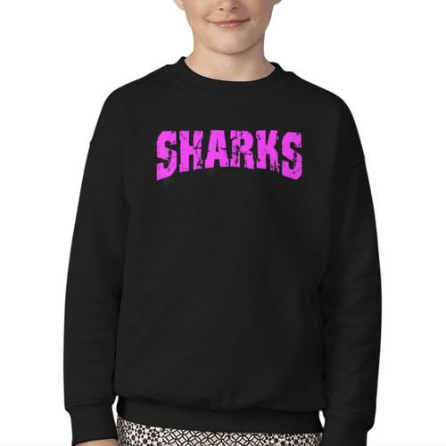 Sharks Back To School Spirit Pk Youth Crewneck Sweatshirt - Savourry