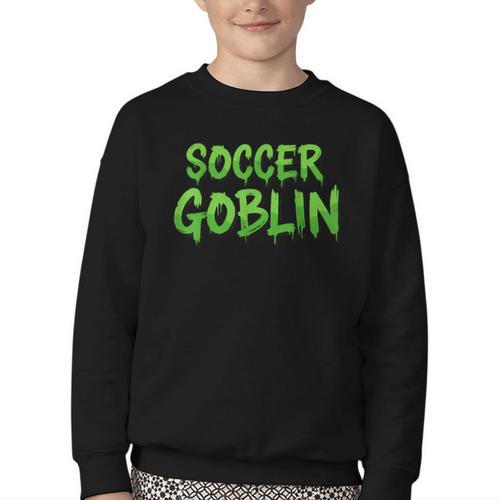 Soccer Goblin Back To School Soccer Player Game Gear Youth Crewneck Sweatshirt - Savourry