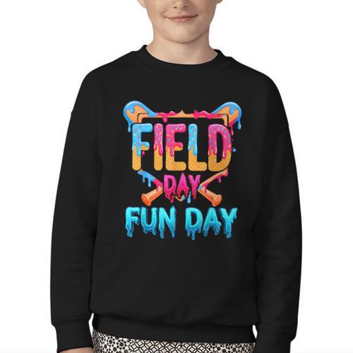 Teacher Kids Field Day 2026 Baseball Field Day Fun Day Youth Crewneck Sweatshirt - Sportilla