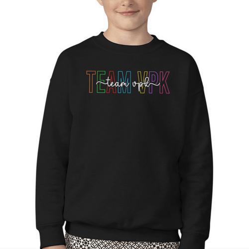 Team VPK Squad First Day Of VPK Back To School VPK Youth Crewneck Sweatshirt - Savourry