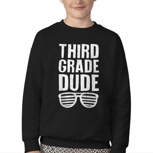 Third Grade Dude First Day Back To School Boys Kids Youth Crewneck Sweatshirt - Savourry