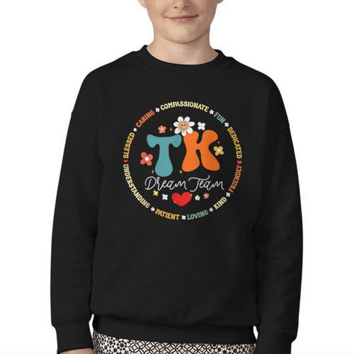 TK Dream Team Squad Transitional-Kindergarten Back To School Youth Crewneck Sweatshirt - Savourry