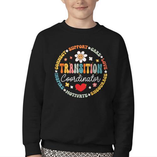 Transition Coordinator Appreciation Week Back To School Youth Crewneck Sweatshirt - Savourry