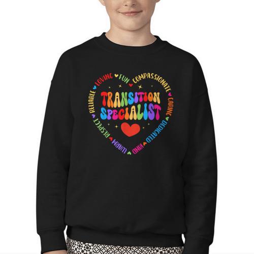 Transition Specialist Appreciation Week Back To School Youth Crewneck Sweatshirt - Savourry