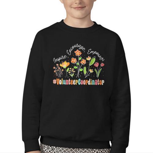 Volunteer Coordinator Appreciation Week Back To School Youth Crewneck Sweatshirt - Savourry