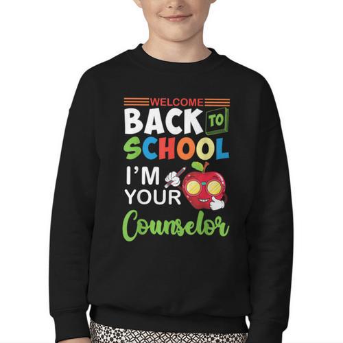 Welcome Back To School Students I'm Your Counselor Proud Youth Crewneck Sweatshirt - Savourry