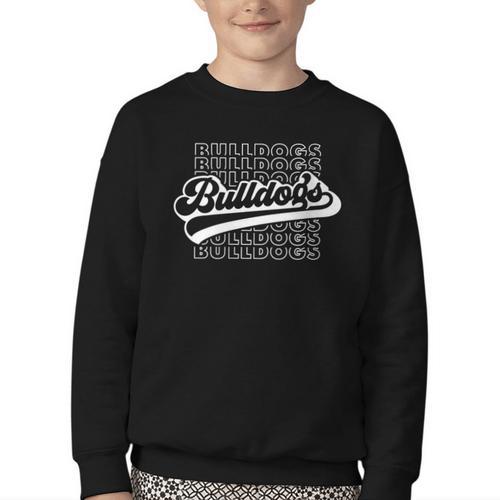 Women's Bulldogs High School Spirit Fan Team Bulldog Back To School Youth Crewneck Sweatshirt - Savourry