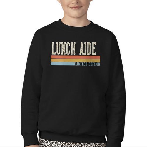 Women's Lunch Aide Week Retro Vintage Back To School Day Youth Crewneck Sweatshirt - Savourry