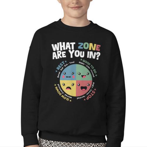 Zones Of Regulation School Counselor Back To School Emotion Youth Crewneck Sweatshirt - Savourry