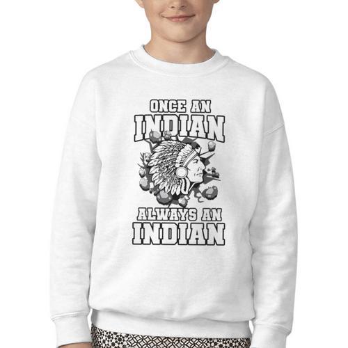 Always An Indian Back To School Spirit Premium Tri-Blend Youth Crewneck Sweatshirt - Savourry