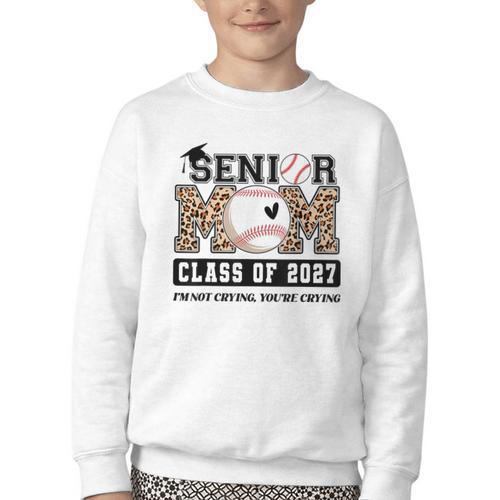 Baseball Senior Class Of 2027 Senior 2027 Graduation Women Youth Crewneck Sweatshirt - Sportilla