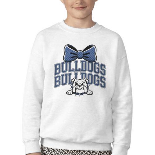 Bulldogs Mascot Team Spirit Sports Fan Back To School Youth Crewneck Sweatshirt - Savourry