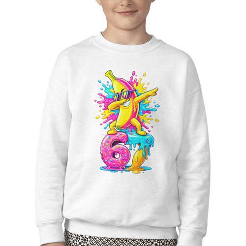 Dabbing Banana 67 Drip Baseball Drip Six Seven Joke Premium Tri-Blend Youth Crewneck Sweatshirt - Sportilla