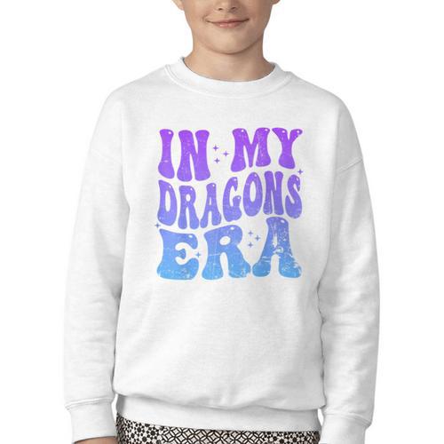 In My Dragons Era Back To School Spirit Game Retro Groovy Youth Crewneck Sweatshirt - Savourry