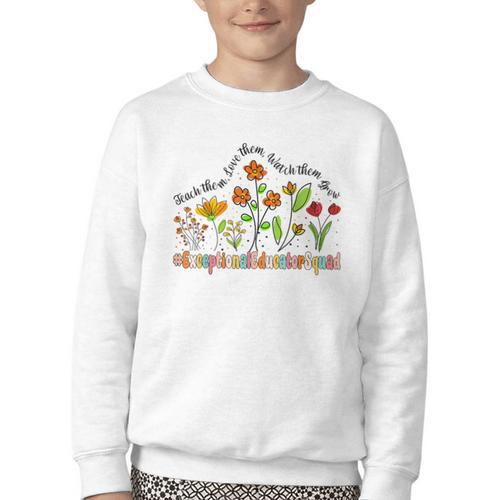 Exceptional Educator Squad Appreciation Week Back To School Youth Crewneck Sweatshirt - Savourry