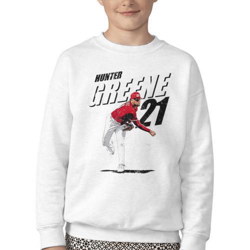 Hunter Greene Cincinnati MLB Baseball Players MLBHGR204M Youth Crewneck Sweatshirt - Sportilla