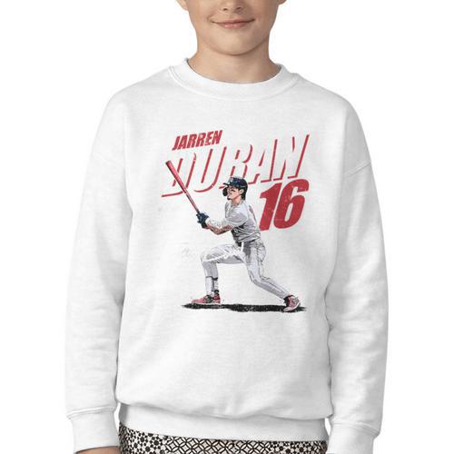 Jarren Duran Boston MLB Baseball Players MLBJDU204M Youth Crewneck Sweatshirt - Sportilla