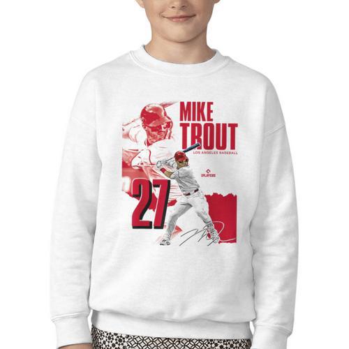 Mike Trout Los Angeles A MLB Baseball Players MLBMTR304N Youth Crewneck Sweatshirt - Sportilla