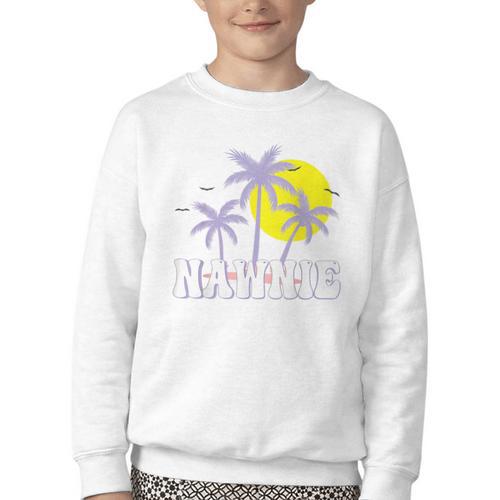 Nawnie Vintage Women Appreciation Day Hello Back To School Youth Crewneck Sweatshirt - Savourry