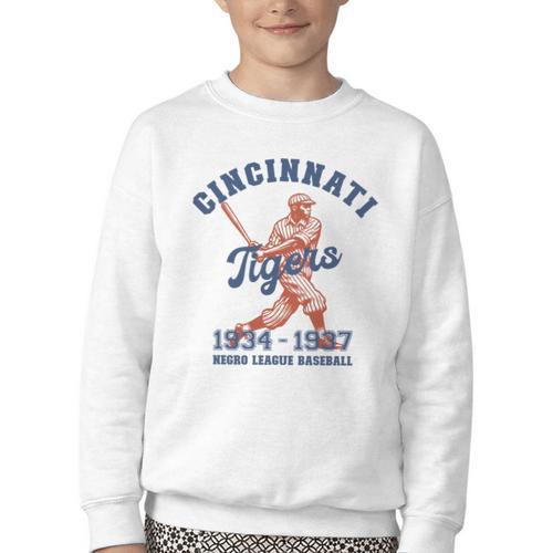 Negro League Baseball History Month Cincinnati Ohio Youth Crewneck Sweatshirt - Sportilla