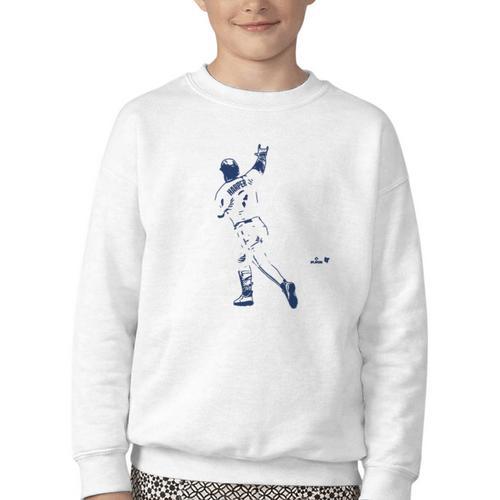 Philly Bedlam Bedlam At The Bank Philadelphia Baseball Premium Tri-Blend Youth Crewneck Sweatshirt - Sportilla