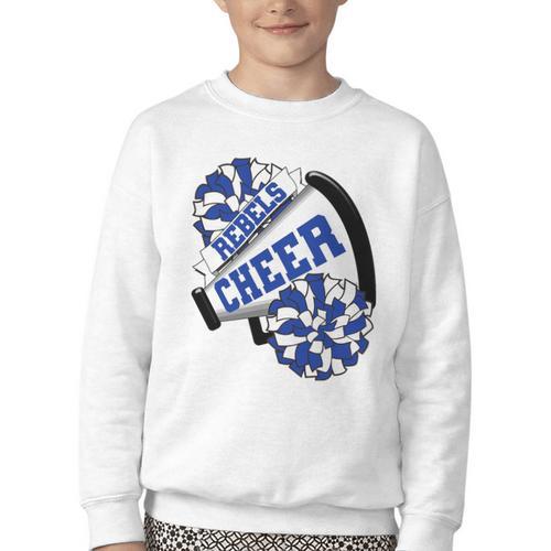 Rebels Cheer Back To School Cheerleading Spirit B Premium Tri-Blend Youth Crewneck Sweatshirt - Savourry